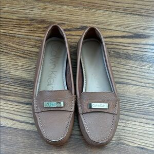 Calvin Klein Tan Leather Loafers size 8.5 women’s